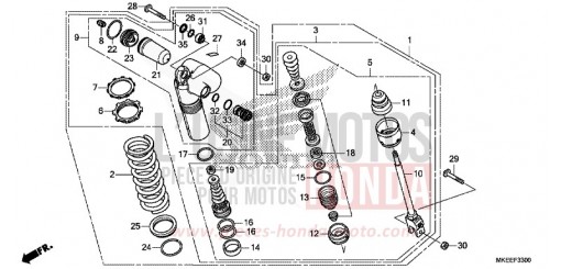 COUSSIN ARRIERE CRF450RL de 2020